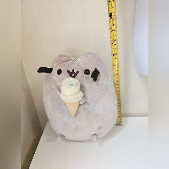 Pusheen- Cute Gray Cat Plush with Ice Cream 10" - Picture 2 of 7